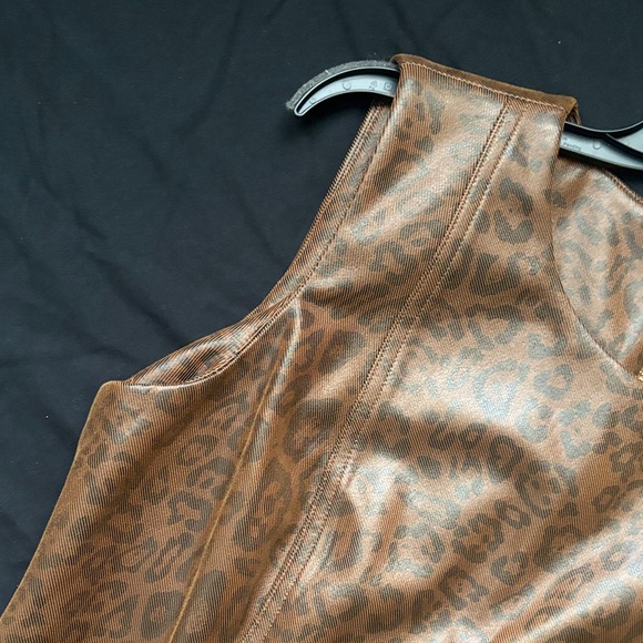 Calvin Klein Metallic Brown Midi Dress - Picture 5 of 13